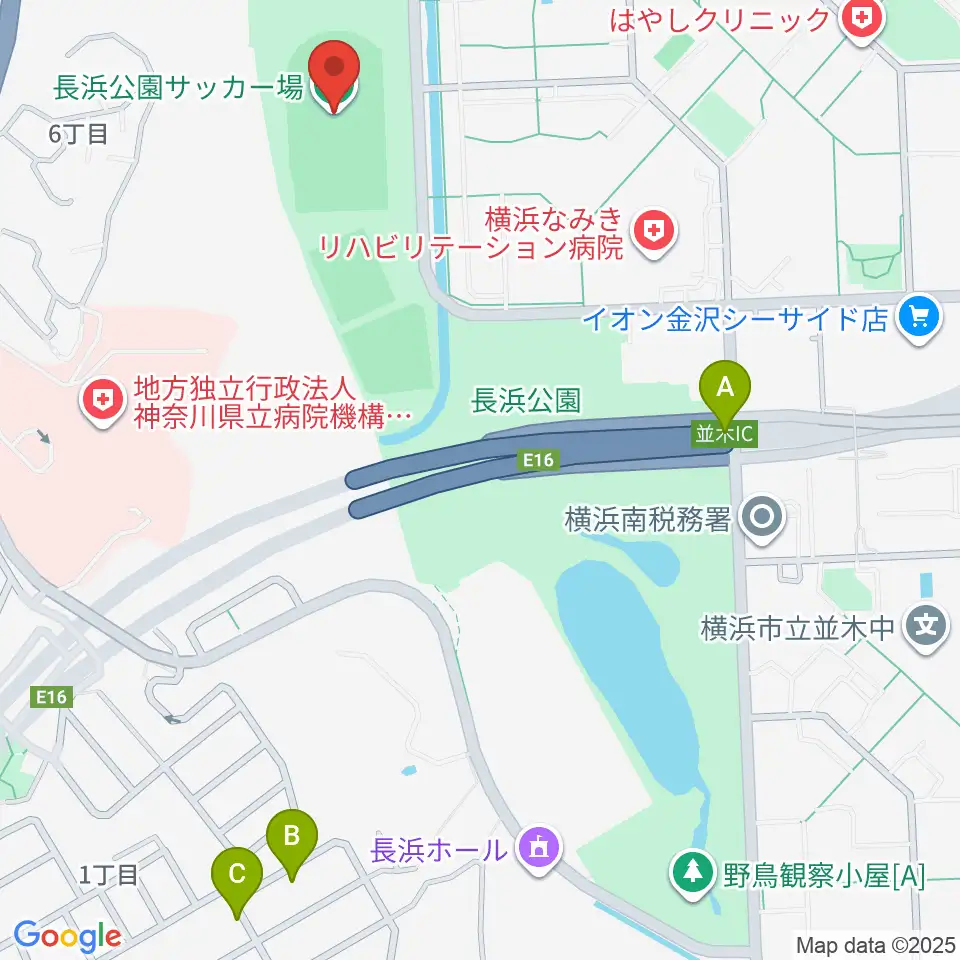 長浜公園サッカー場周辺のホテル一覧地図