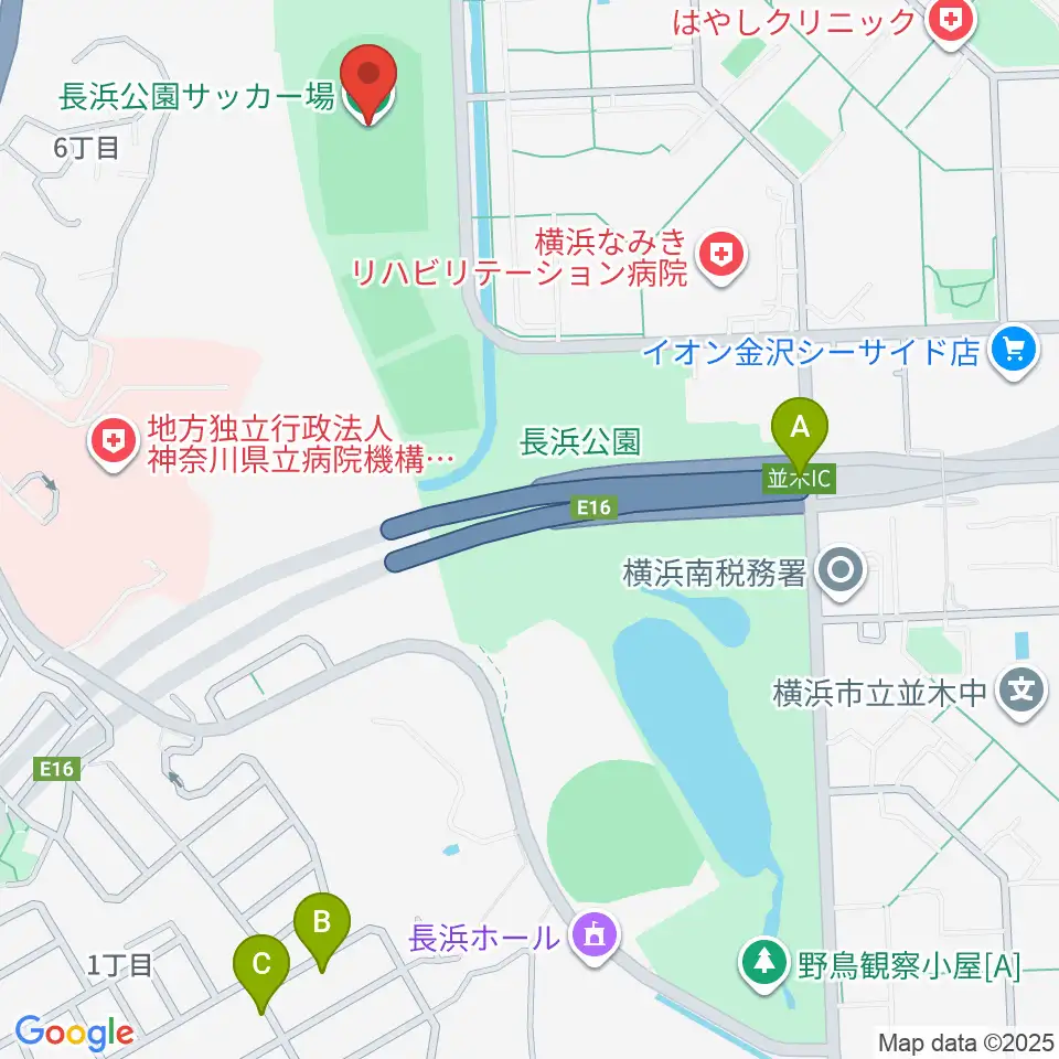 長浜公園サッカー場周辺のホテル一覧地図