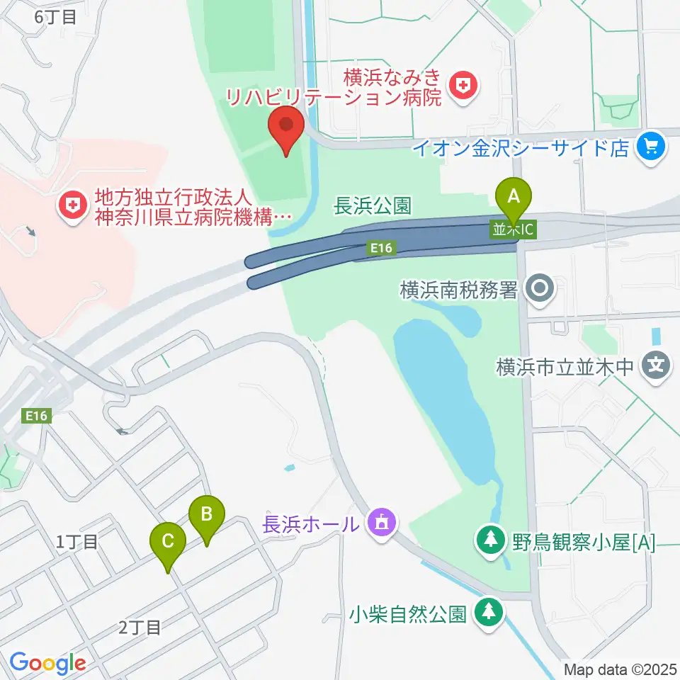 長浜公園野球場周辺のホテル一覧地図
