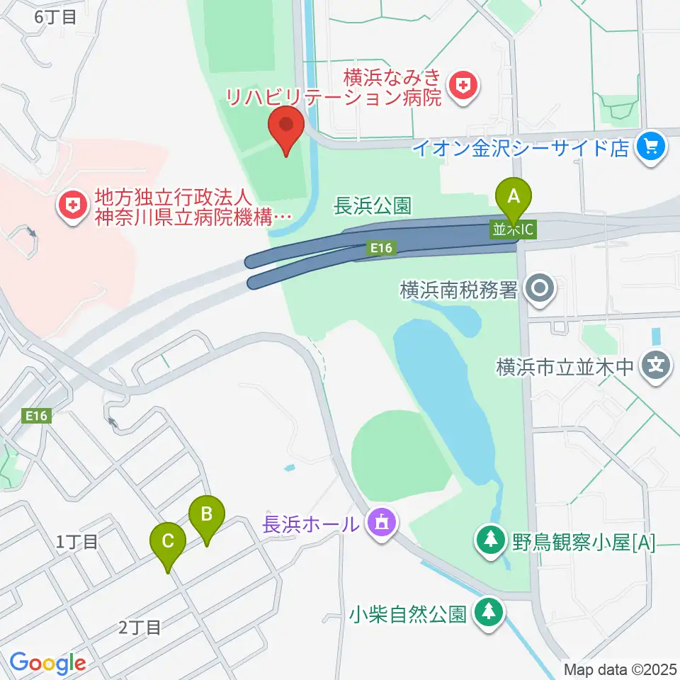 長浜公園野球場周辺のホテル一覧地図
