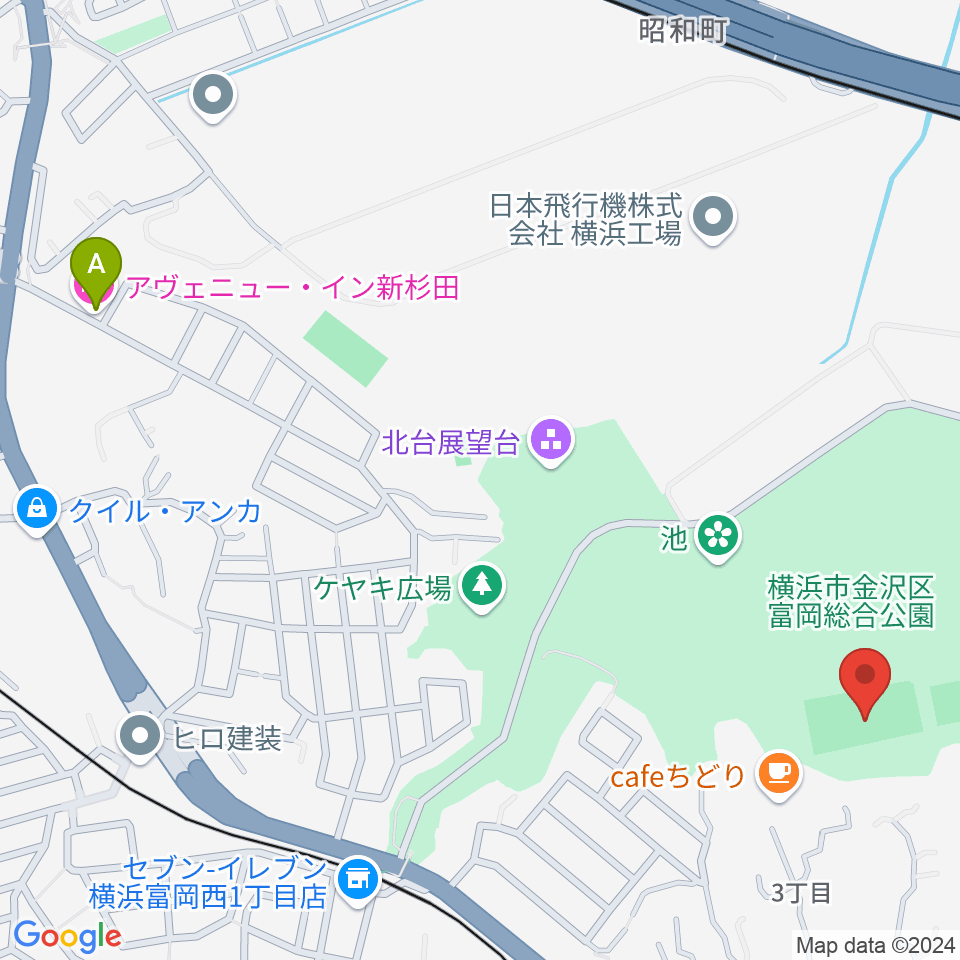 富岡総合公園多目的広場周辺のホテル一覧地図