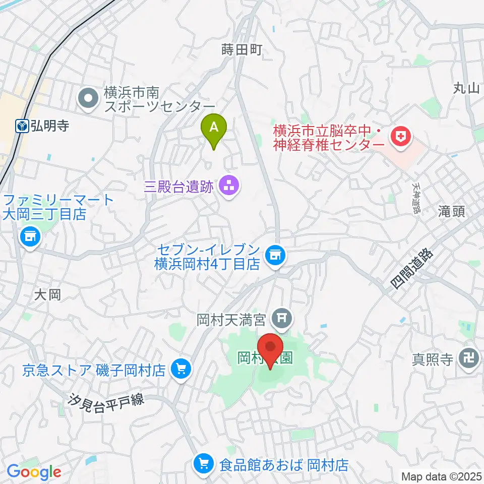 岡村公園野球場周辺のホテル一覧地図