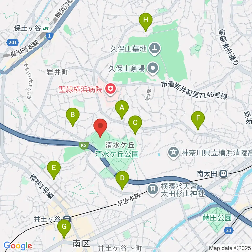 清水ケ丘公園運動広場周辺のホテル一覧地図