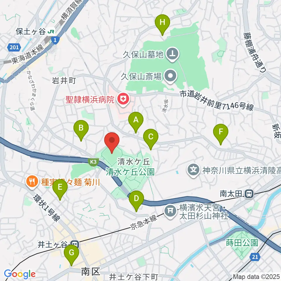清水ケ丘公園運動広場周辺のホテル一覧地図