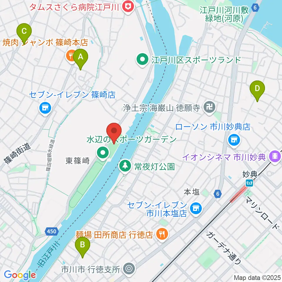 水辺のスポーツガーデン少年野球場周辺のホテル一覧地図
