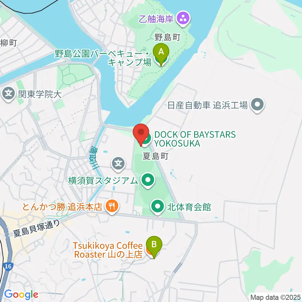 DOCK OF BAYSTARS YOKOSUKA周辺のホテル一覧地図