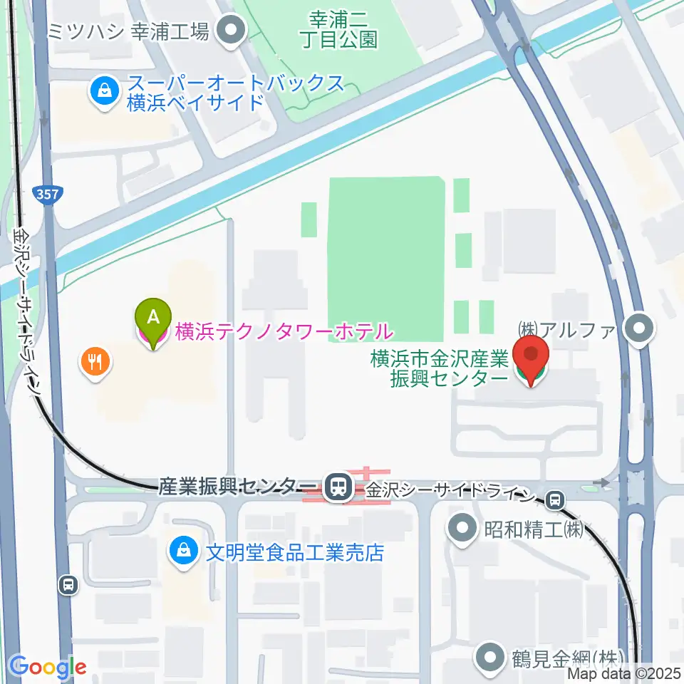 横浜市金沢産業振興センター周辺のホテル一覧地図