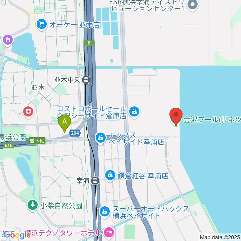 横浜市金沢プール周辺のホテル一覧地図