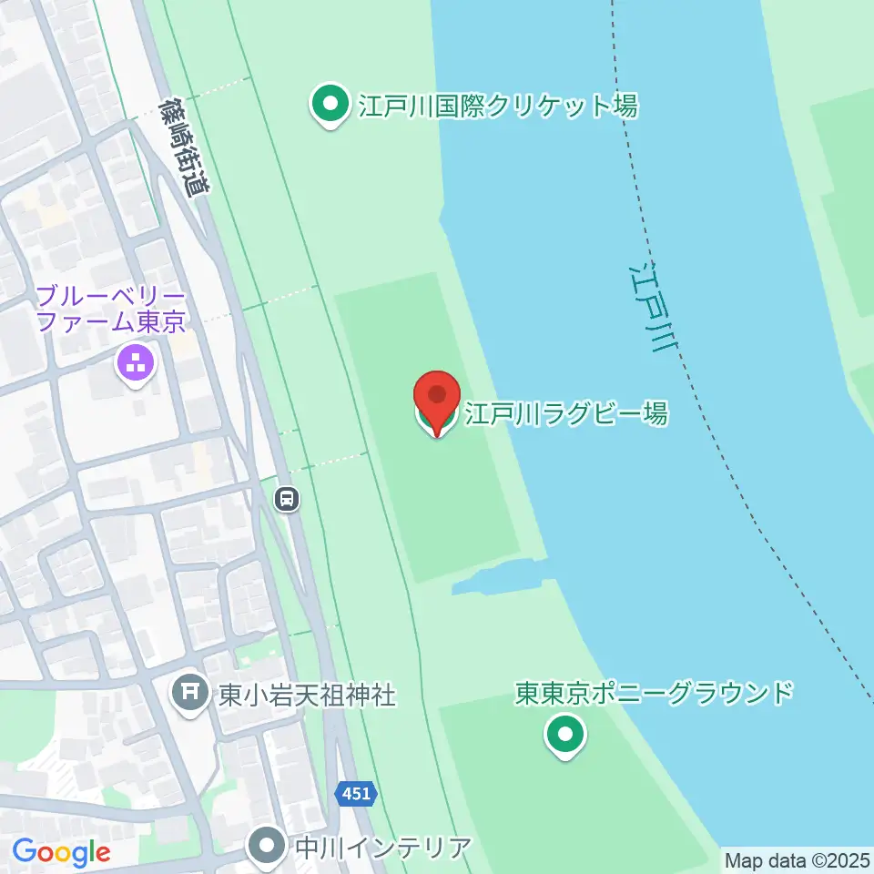 江戸川ラグビー場周辺のホテル一覧地図