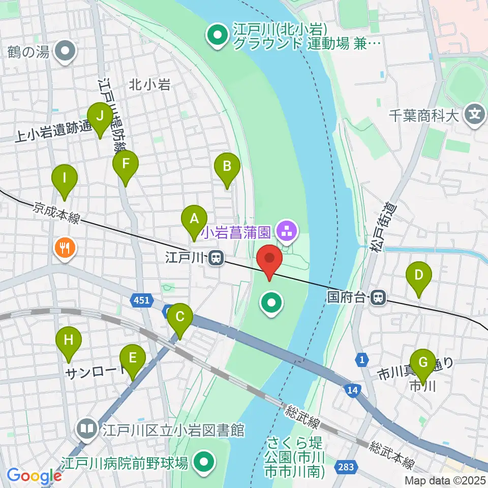 江戸川ソフトボール場周辺のホテル一覧地図