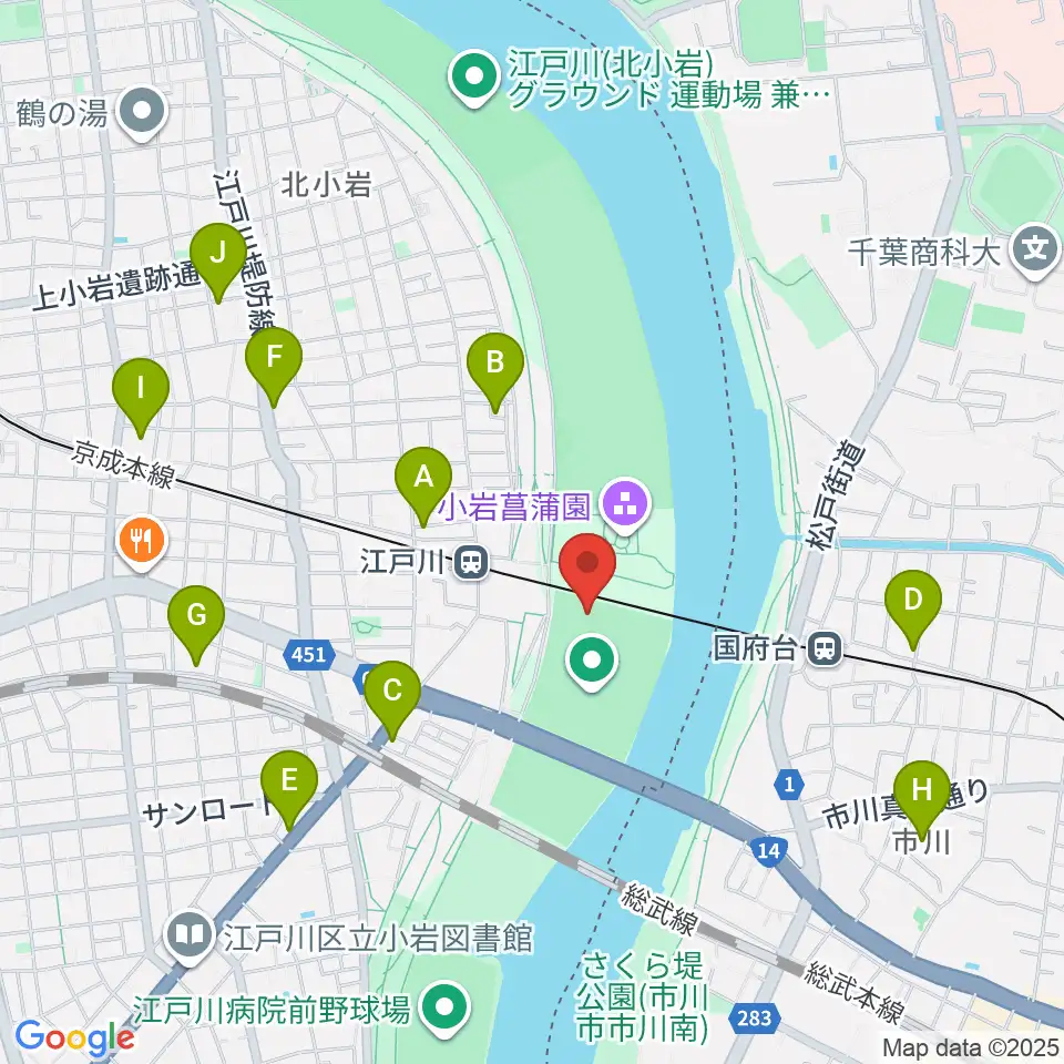 江戸川ソフトボール場周辺のホテル一覧地図