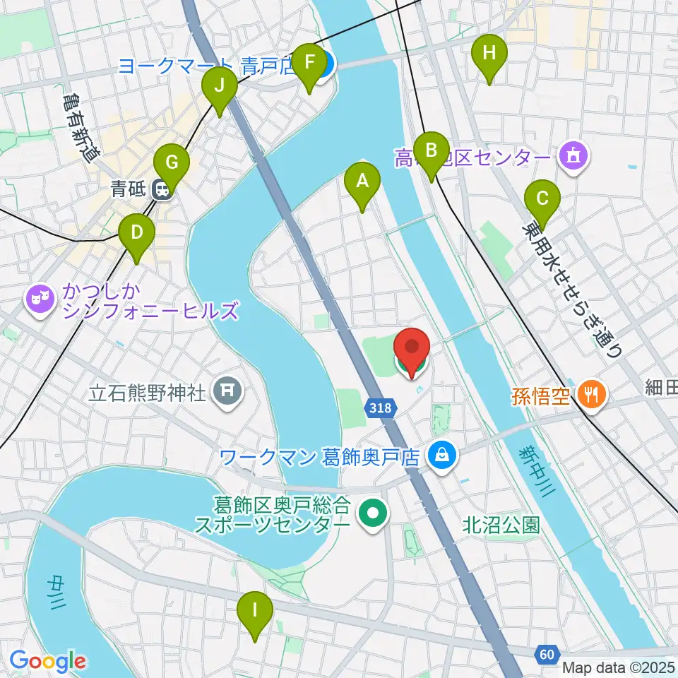 奥戸総合スポーツセンター温水プール館周辺のホテル一覧地図