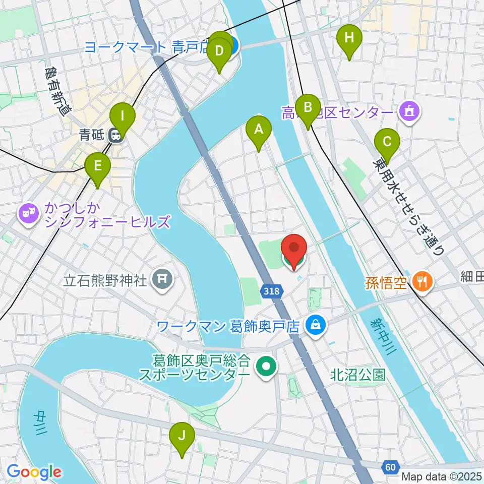 奥戸総合スポーツセンター温水プール館周辺のホテル一覧地図