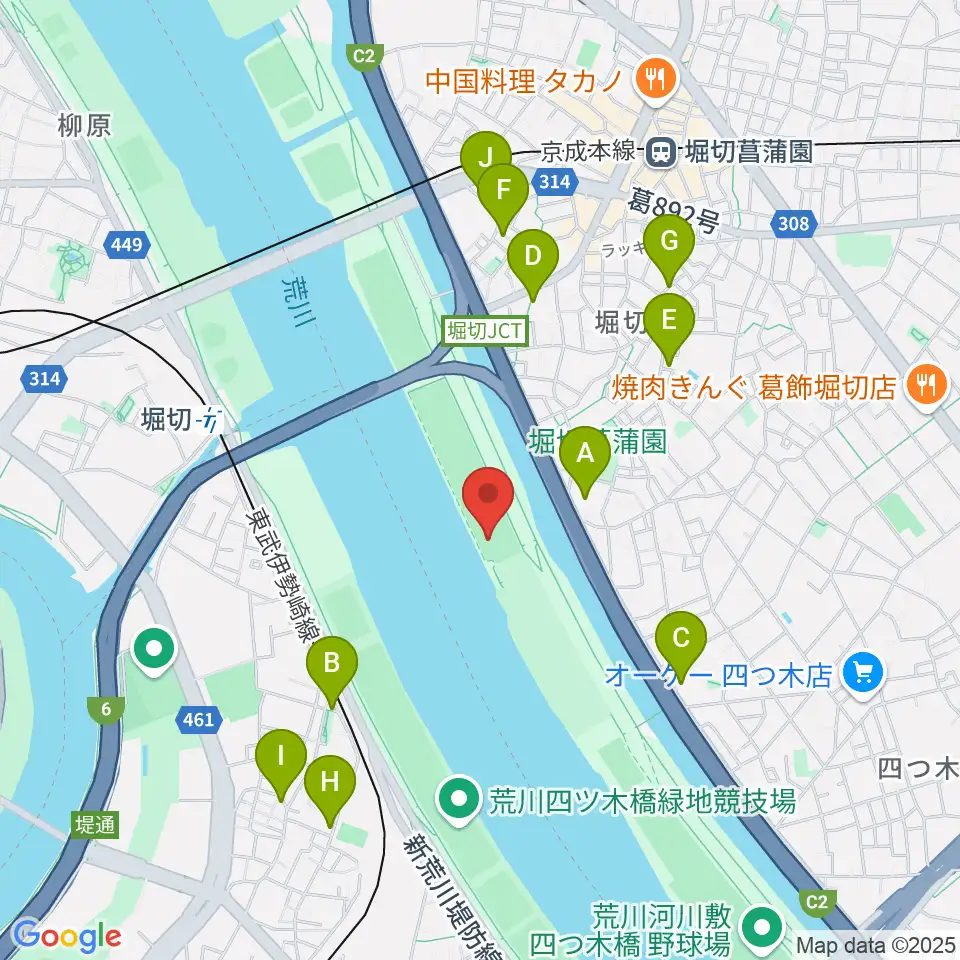 堀切橋少年ソフトボール場周辺のホテル一覧地図