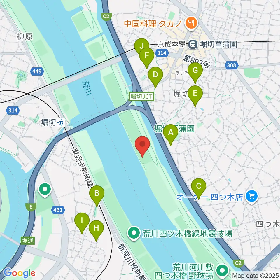 堀切橋少年ソフトボール場周辺のホテル一覧地図