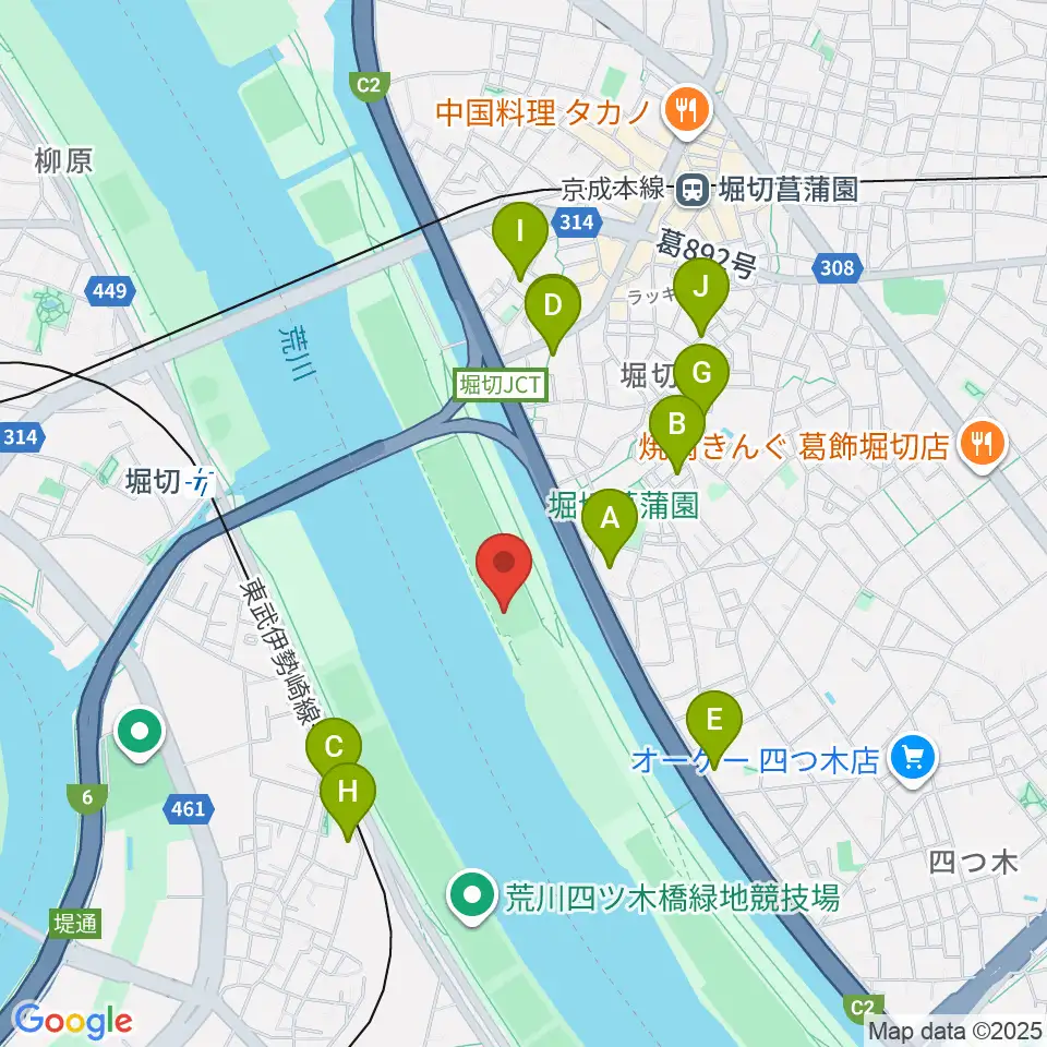 堀切橋少年ソフトボール場周辺のホテル一覧地図