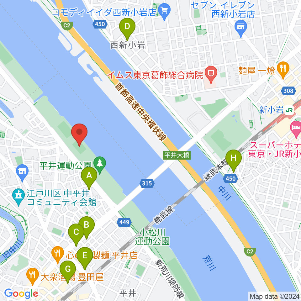 平井少年サッカー場周辺のホテル一覧地図