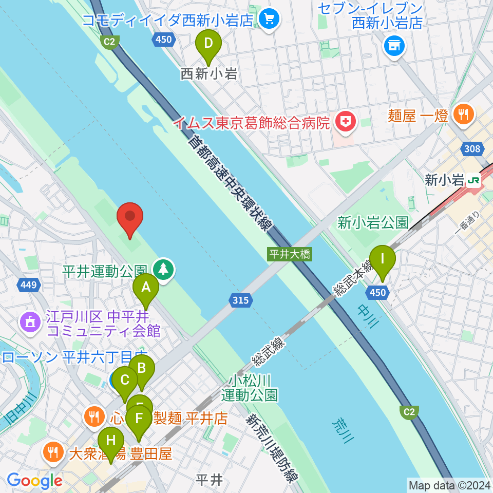 平井少年サッカー場周辺のホテル一覧地図