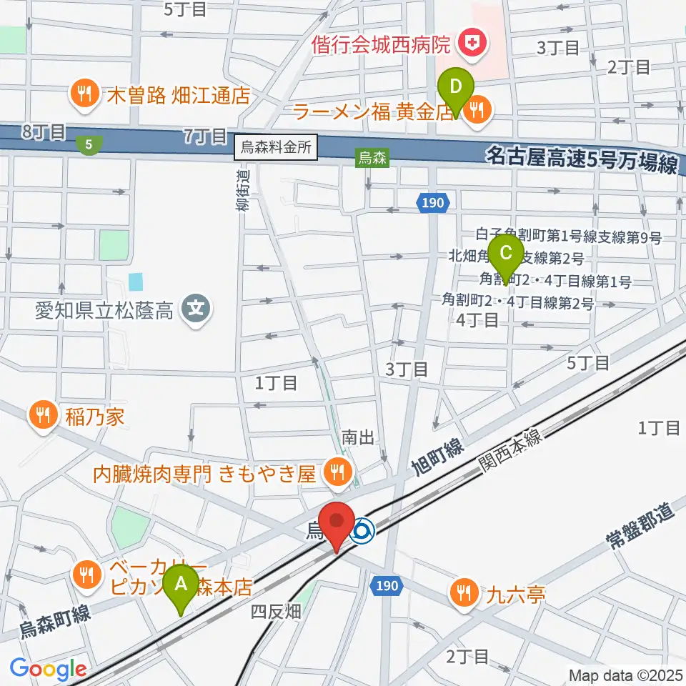 スタジオベティックス烏森駅前店周辺のホテル一覧地図