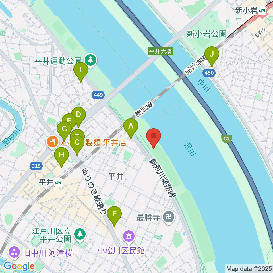 小松川ソフトボール場周辺のホテル一覧地図