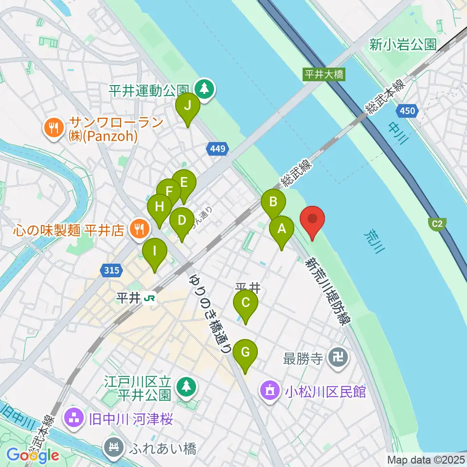 小松川ソフトボール場周辺のホテル一覧地図