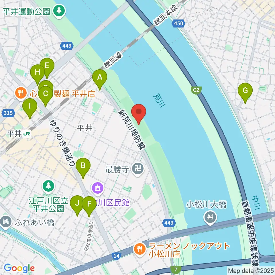 小松川少年野球場周辺のホテル一覧地図
