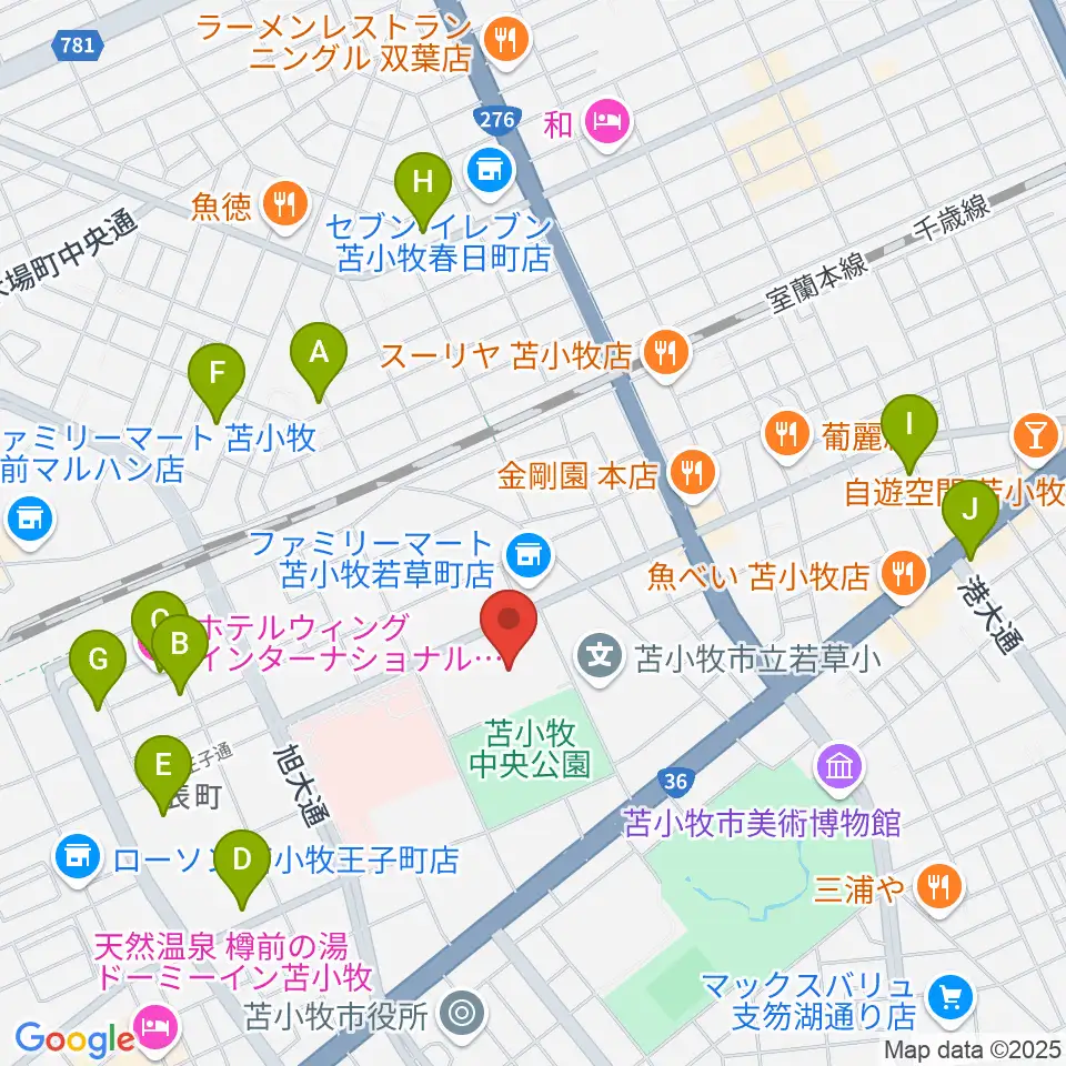nepiaアイスアリーナ周辺のホテル一覧地図
