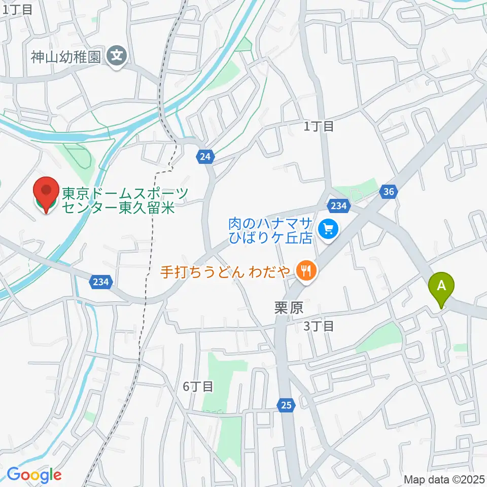 東久留米市スポーツセンター周辺のホテル一覧地図