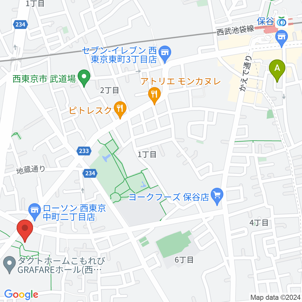 西東京市スポーツセンター周辺のホテル一覧地図