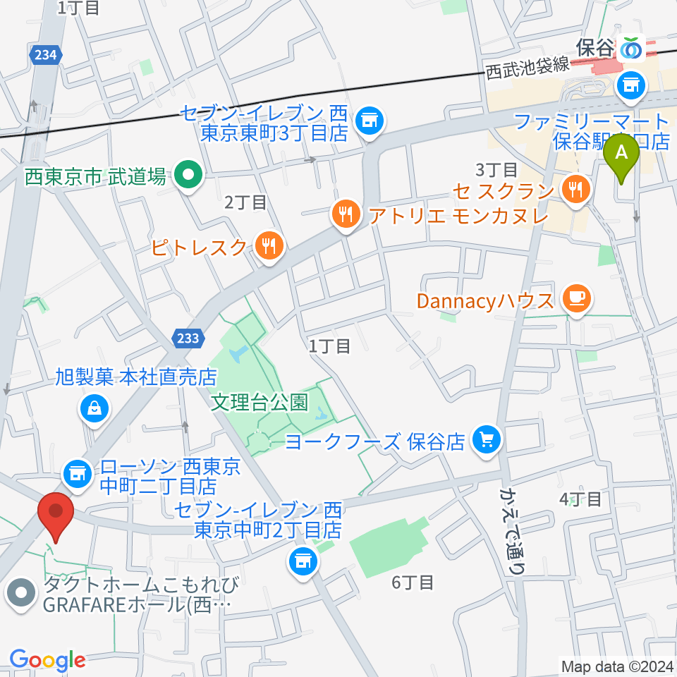 西東京市スポーツセンター周辺のホテル一覧地図