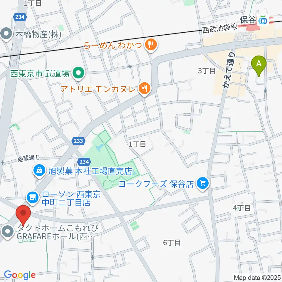 西東京市スポーツセンター周辺のホテル一覧地図