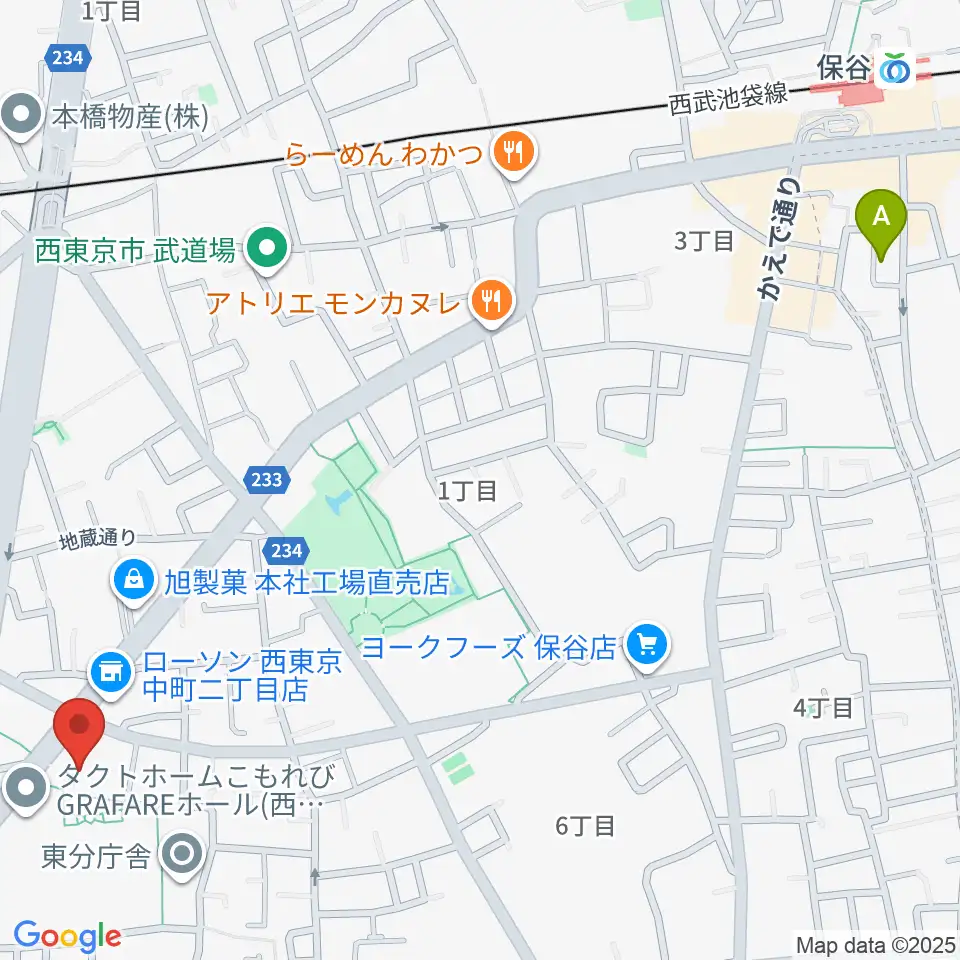 西東京市スポーツセンター周辺のホテル一覧地図