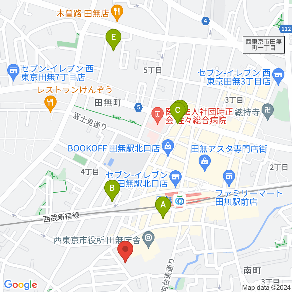 西東京市南町スポーツ・文化交流センターきらっと周辺のホテル一覧地図