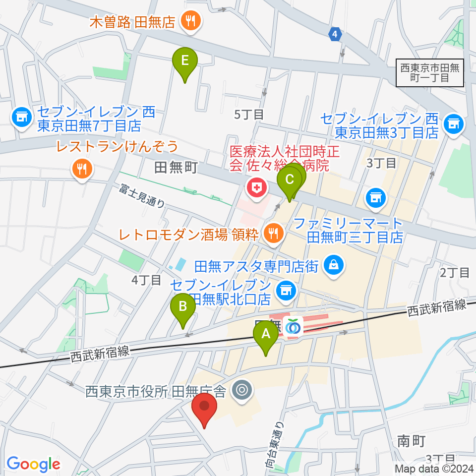 西東京市南町スポーツ・文化交流センターきらっと周辺のホテル一覧地図