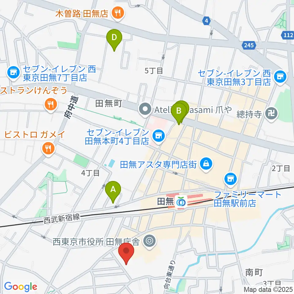西東京市南町スポーツ・文化交流センターきらっと周辺のホテル一覧地図