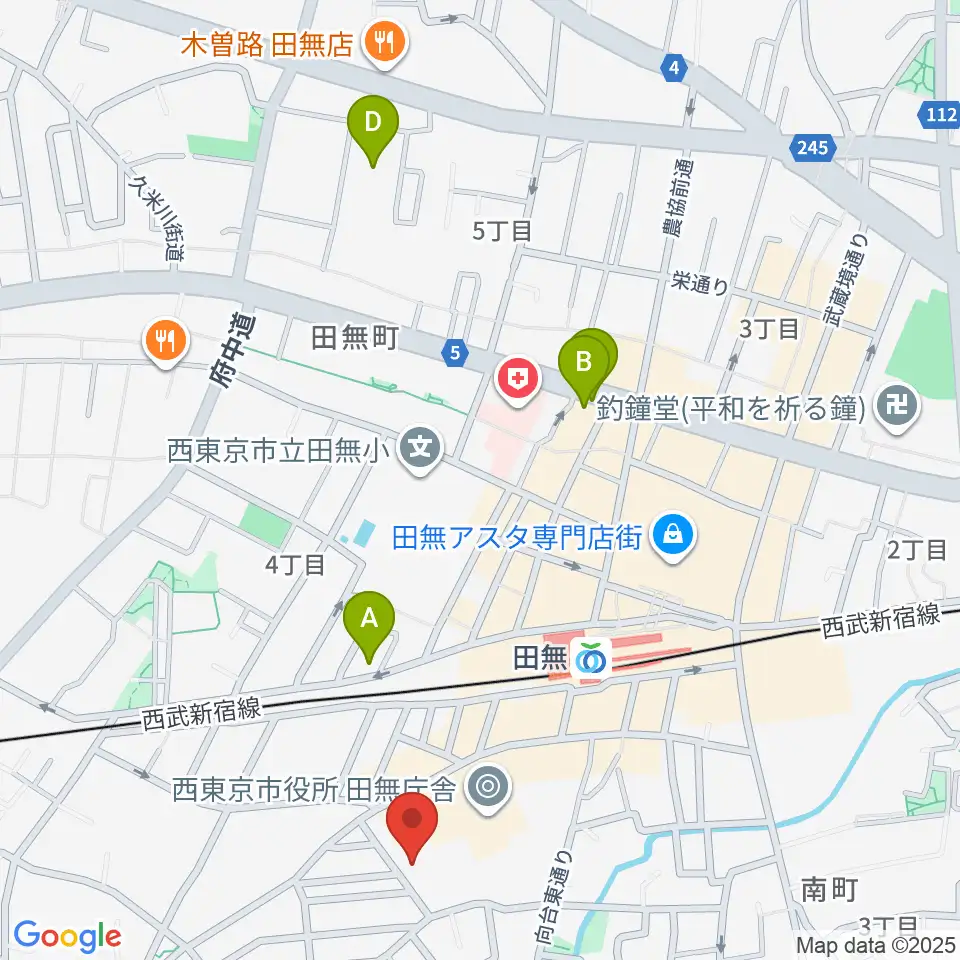 西東京市南町スポーツ・文化交流センターきらっと周辺のホテル一覧地図