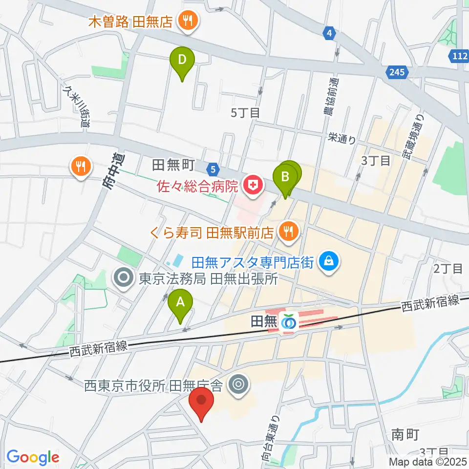 西東京市南町スポーツ・文化交流センターきらっと周辺のホテル一覧地図