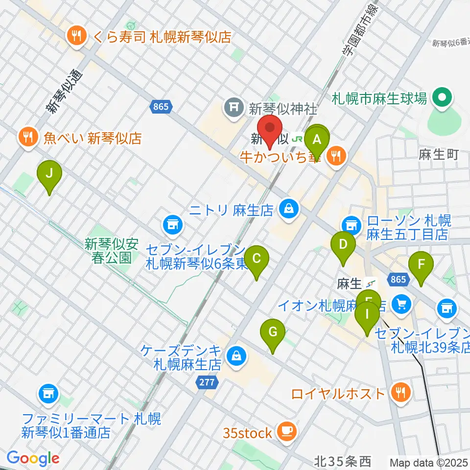 札幌市北区体育館周辺のホテル一覧地図