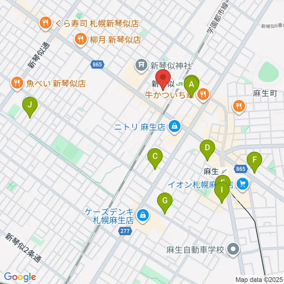 札幌市北区体育館周辺のホテル一覧地図