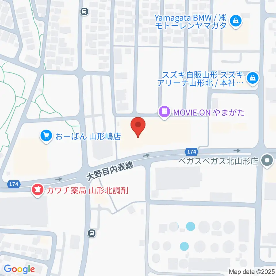 MOVIE ON やまがた周辺のホテル一覧地図