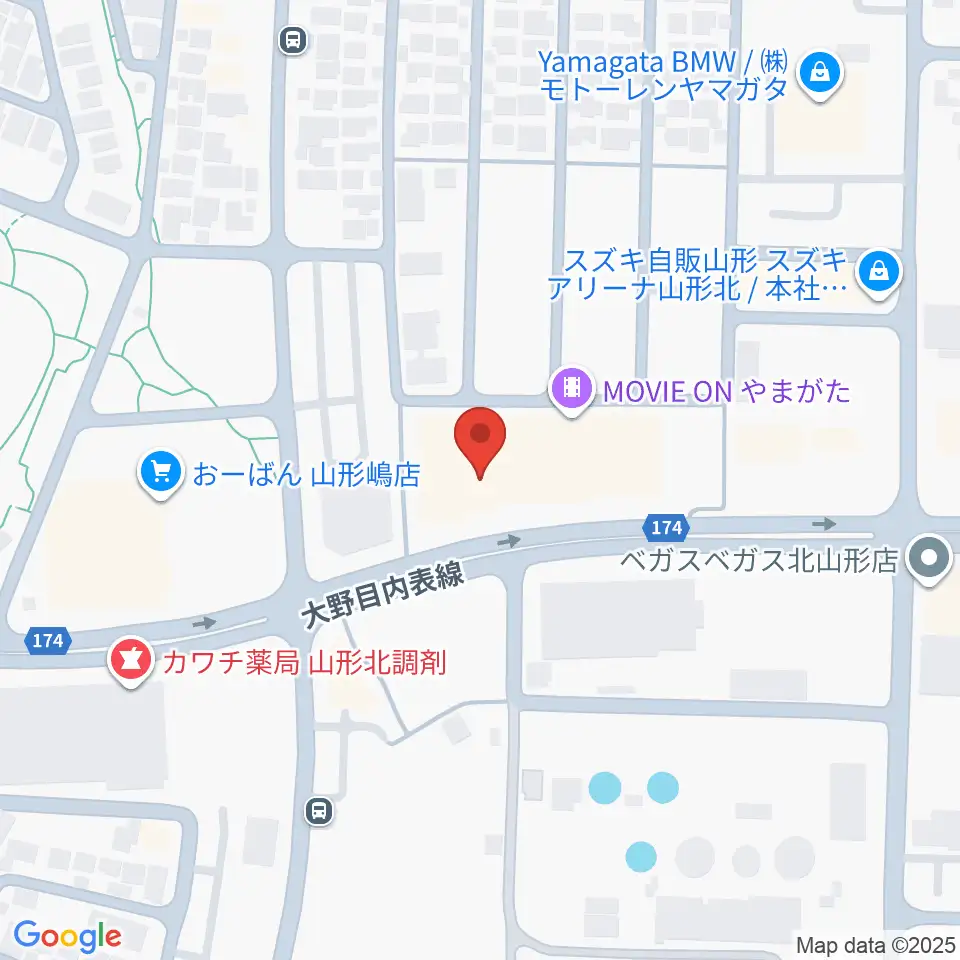 MOVIE ON やまがた周辺のホテル一覧地図