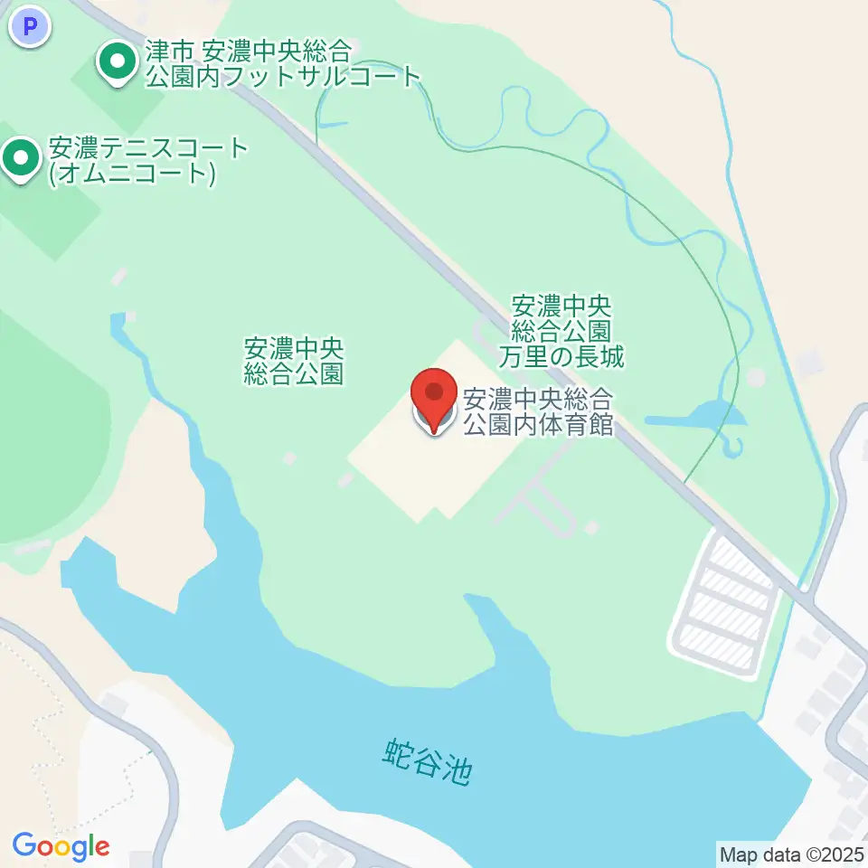 津市安濃中央総合公園内体育館周辺のホテル一覧地図