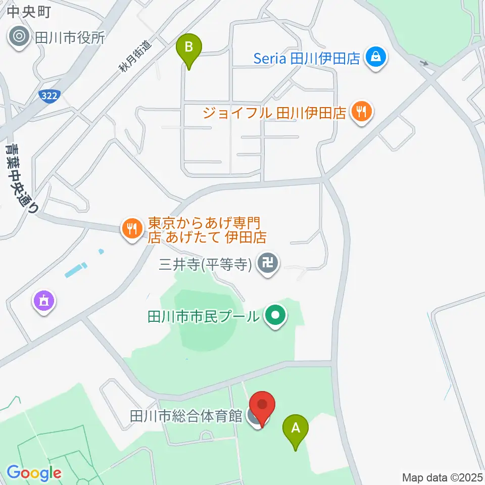 田川市総合体育館周辺のホテル一覧地図