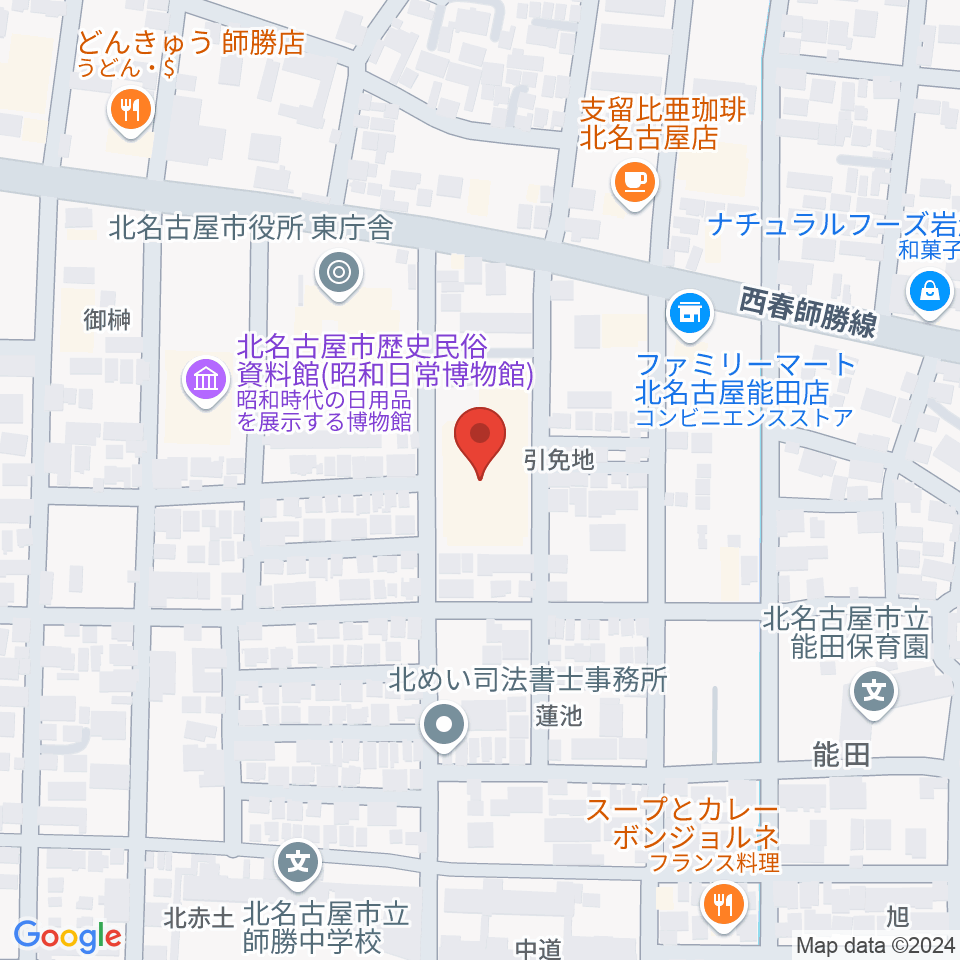 北名古屋市総合体育館周辺のホテル一覧地図