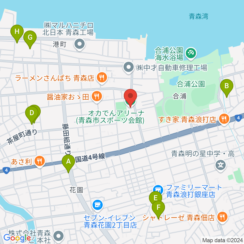 オカでんアリーナ周辺のホテル一覧地図