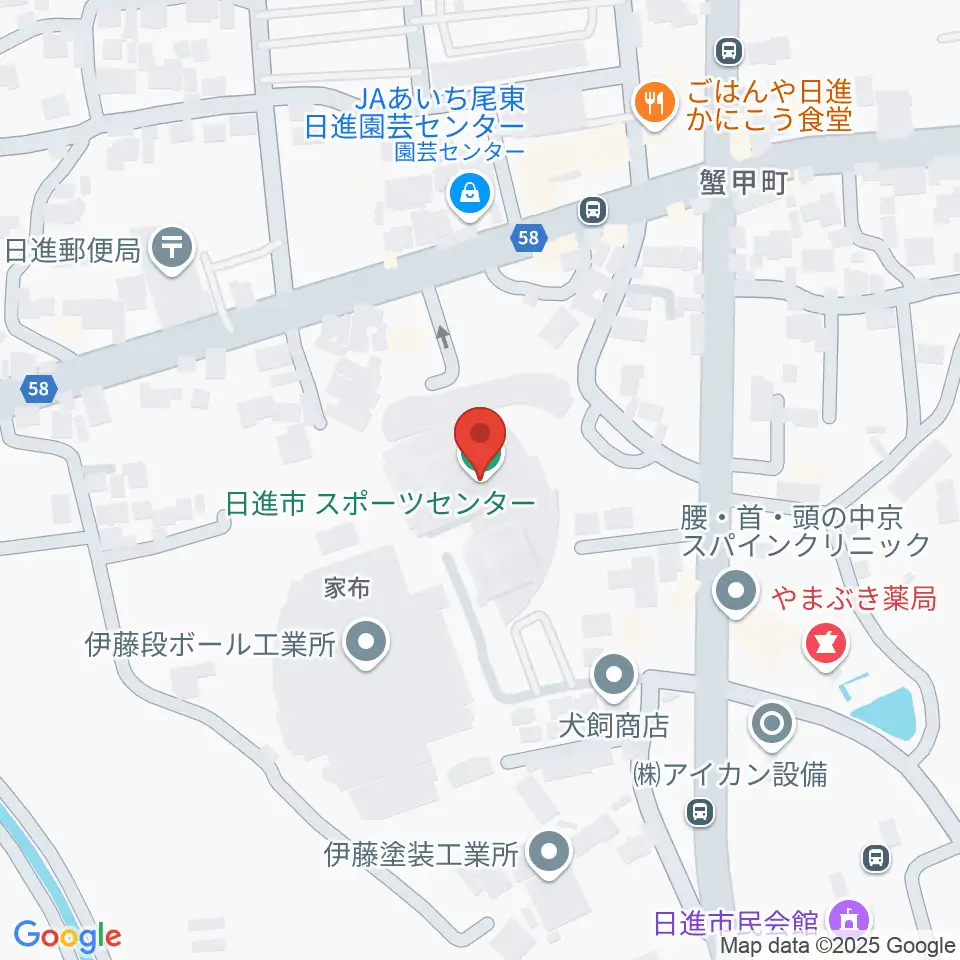 日進市スポーツセンター周辺のホテル一覧地図