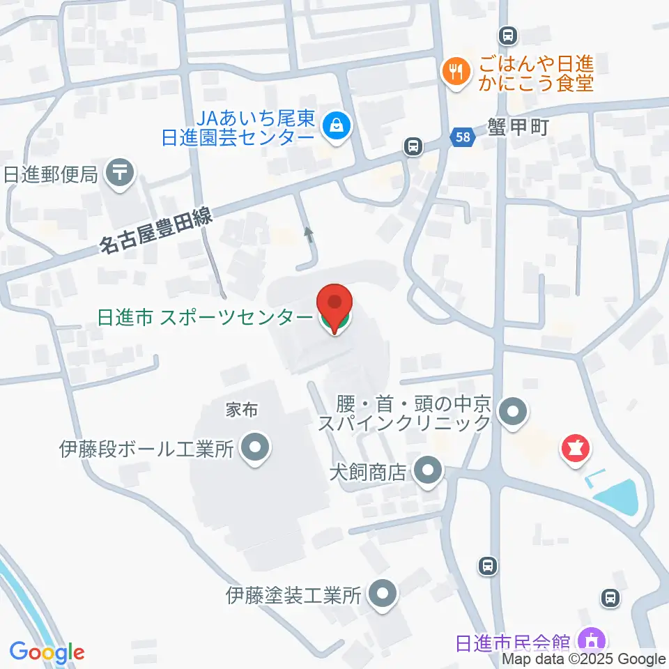 日進市スポーツセンター周辺のホテル一覧地図