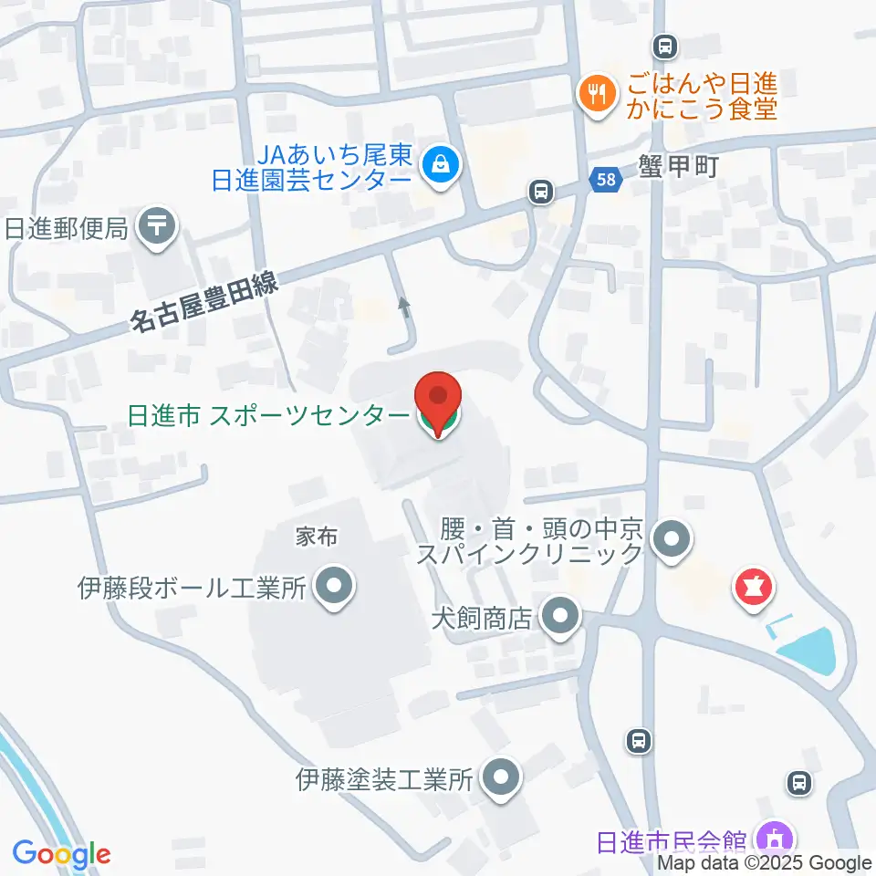 日進市スポーツセンター周辺のホテル一覧地図