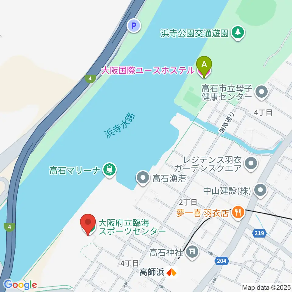 大阪府立臨海スポーツセンター周辺のホテル一覧地図