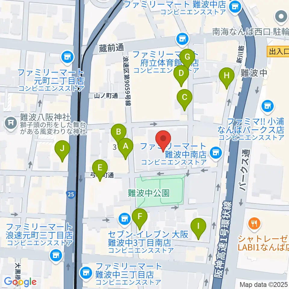 大阪市立浪速スポーツセンター周辺のホテル一覧地図